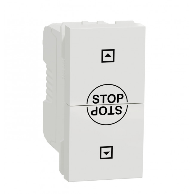 Διακόπτης ρολών 1 Στοιχείου Λευκό NU310818SC New Unica