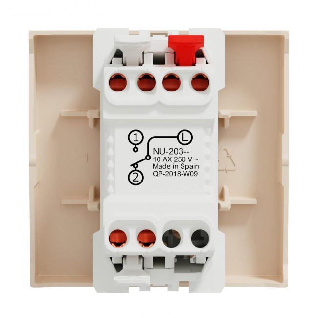 Διακόπτης A/R 2 Στοιχείων Μπεζ NU320344 New Unica