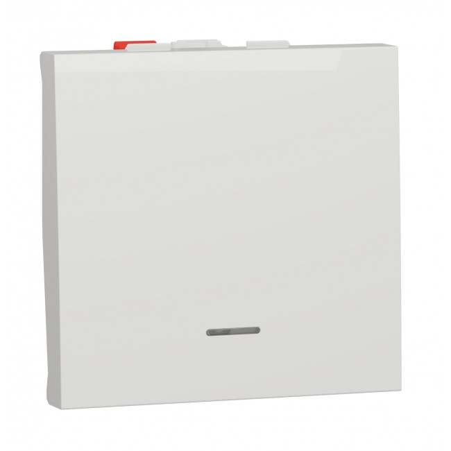 Μπουτόν 2 Στοιχείων Με Λυχνία Λευκό NU320618N New Unica