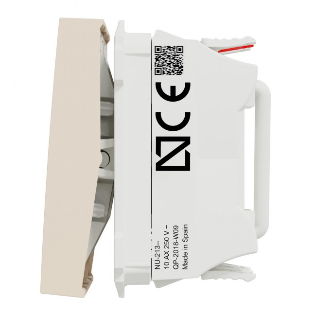 Διακόπτης Διπλός A/R 2 Στοιχείων Μπεζ NU321344 New Unica