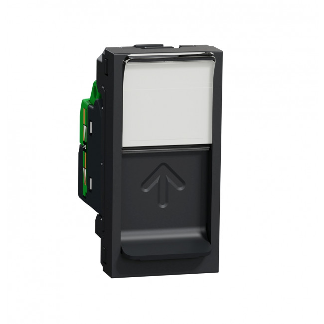 Πριζα Δικτύου RJ45 Cat.6 UTP 1 Στοιχείου Ανθρακί NU341454 New Unica