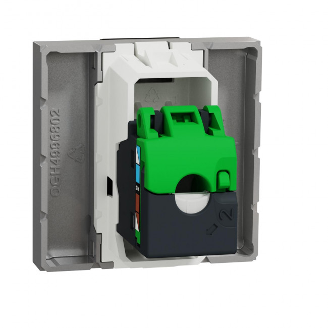 Πριζα Δικτύου RJ45 Cat.6 UTP 2 Στοιχείων Αλουμίνιο NU341530 New Unica