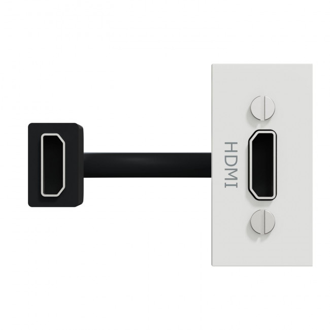 Πρίζα HDMI Προκαλωδιωμένη 1 στοιχείου Λευκό NU343018 New Unica