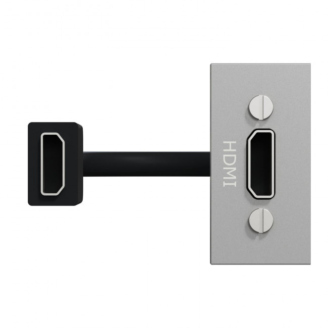 Πρίζα HDMI Προκαλωδιωμένη 1 στοιχείου Αλουμίνιο NU343030 New Unica