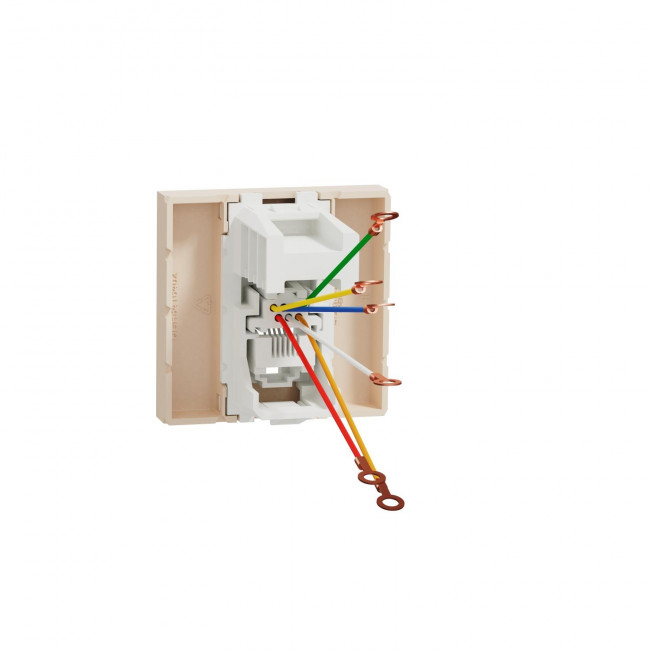 Πρίζα Τηλεφώνου RJ11 2 Στοιχείων Μπεζ NU349744 New Unica