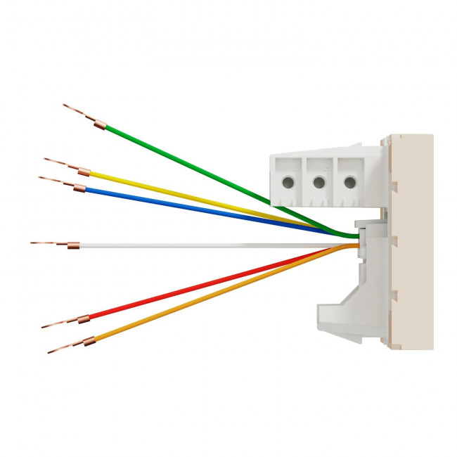 Πρίζα Τηλεφώνου RJ11 2 Στοιχείων Μπεζ NU349744 New Unica
