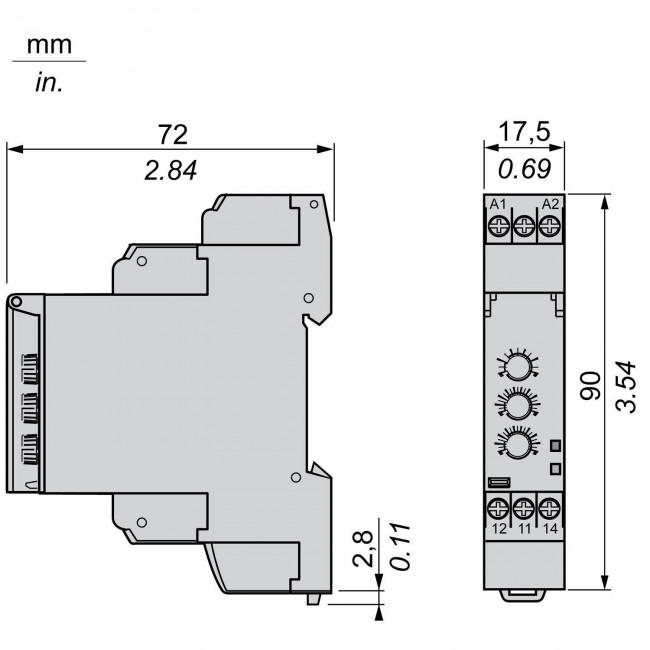 Επιτηρητής Μονοφασικός Για Υπέρταση/Υπόταση RM17UBE15 SCHNEIDER ELECTRIC
