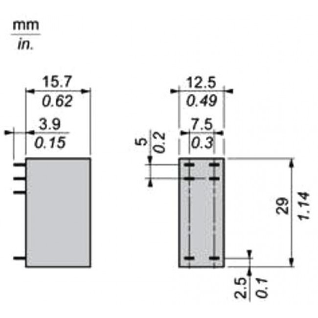 Ρελέ Μίνι 1P 12V DC 16A RSB1A160JD SCHNEIDER ELECTRIC