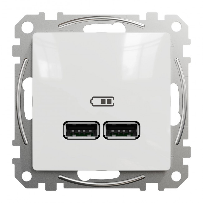 Πρίζα USB Διπλή Φόρτισης Συσκευών TypeA Λευκό SDD111401 Sedna SCHNEIDER ELECTRIC