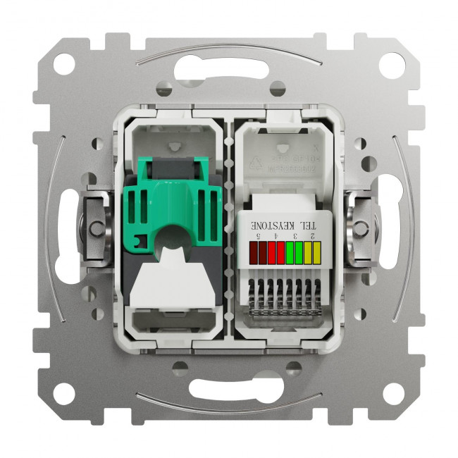 Πρίζα RJ11 Και RJ45 Cat5e Λευκό SDD111458 Sedna SCHNEIDER ELECTRIC