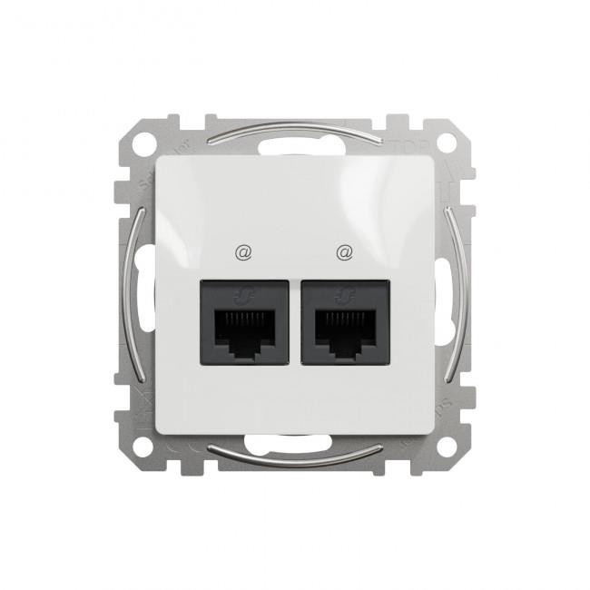 Πρίζα RJ45 Διπλή Cat6 UTP Λευκό SDD111462 Sedna SCHNEIDER ELECTRIC