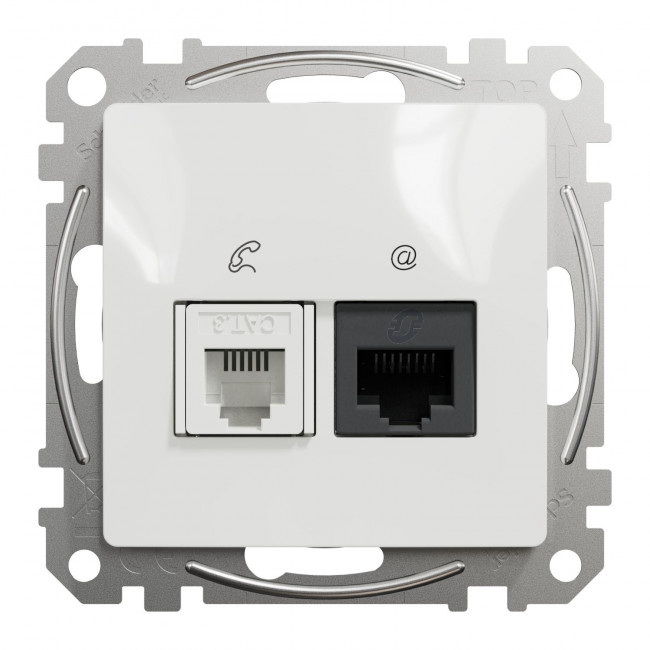 Πρίζα RJ11 Και RJ45 Cat6 Λευκό SDD111468 Sedna SCHNEIDER ELECTRIC
