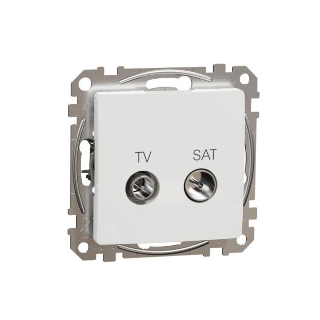 Πρίζα TV-SAT Διέλευσης 10dB Λευκό SDD111478S Sedna SCHNEIDER ELECTRIC