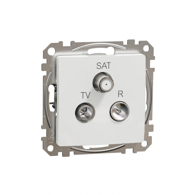Πρίζα TV-RD-SAT Διέλευσης 10dB Λευκό SDD111488 Sedna SCHNEIDER ELECTRIC