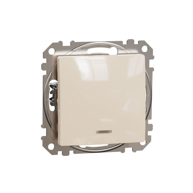 Διακόπτης Απλός Μπεζ Με Λυχνία SDD112101N Sedna SCHNEIDER ELECTRIC