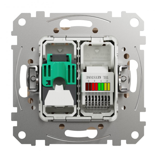 Πρίζα RJ11 Και RJ45 Cat5e Μπεζ SDD112458 Sedna SCHNEIDER ELECTRIC