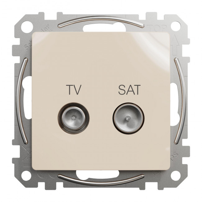 Πρίζα TV-SAT Διέλευσης 10dB Μπεζ SDD112478S Sedna SCHNEIDER ELECTRIC