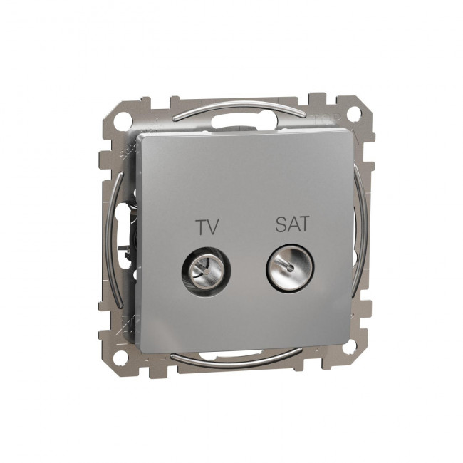 Πρίζα TV-SAT Διέλευσης 10dB Αλουμίνιο SDD113478S Sedna SCHNEIDER ELECTRIC