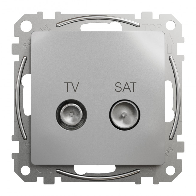 Πρίζα TV-SAT Διέλευσης 10dB Αλουμίνιο SDD113478S Sedna SCHNEIDER ELECTRIC