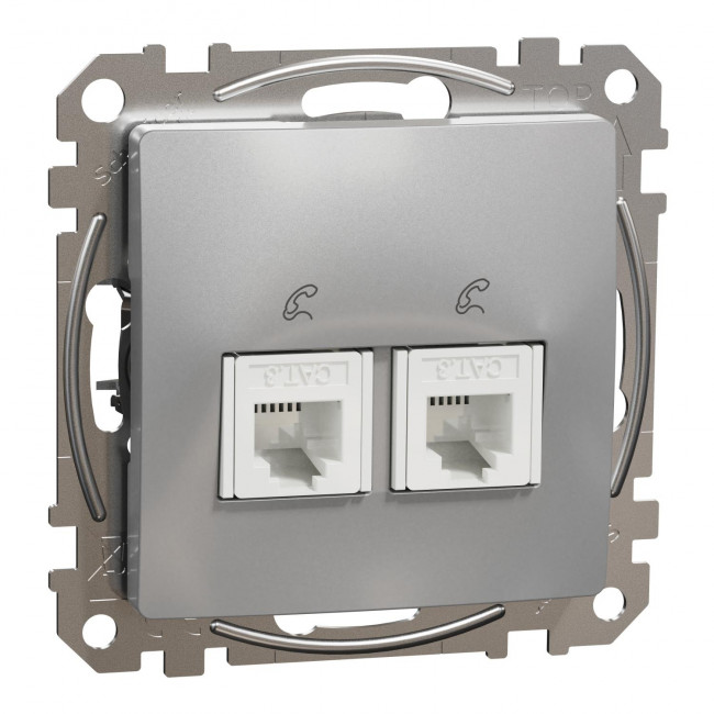 Πρίζα RJ11 Διπλή Αλουμίνιο SDD113492 Sedna SCHNEIDER ELECTRIC