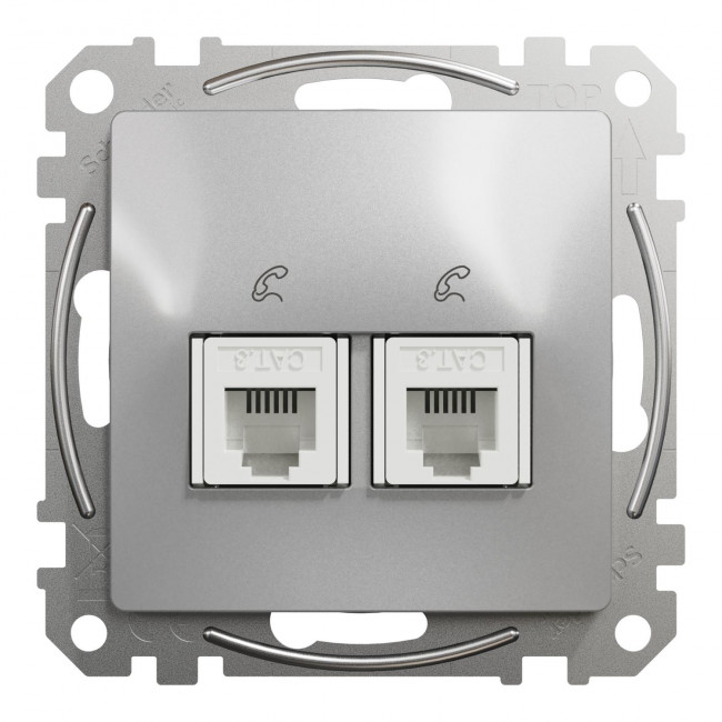 Πρίζα RJ11 Διπλή Αλουμίνιο SDD113492 Sedna SCHNEIDER ELECTRIC