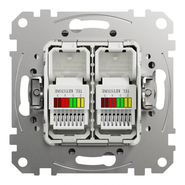 Πρίζα RJ11 Διπλή Αλουμίνιο SDD113492 Sedna SCHNEIDER ELECTRIC