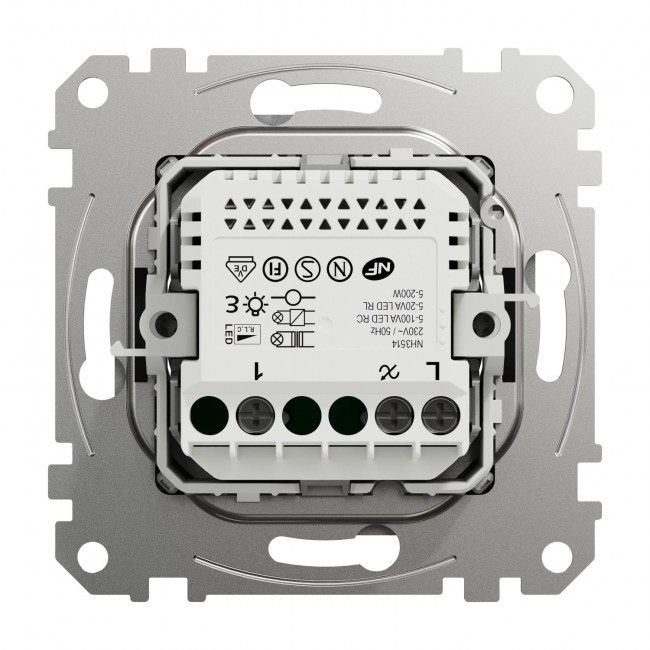 Dimmer Περιστροφικό Universal RC/RL 200W Αλουμίνιο SDD113502 Sedna SCHNEIDER ELECTRIC