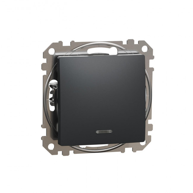 Διακόπτης Απλός Ανθρακί Με Λυχνία SDD114101L Sedna SCHNEIDER ELECTRIC