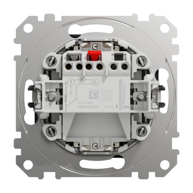 Διακόπτης Απλός Ανθρακί Με Λυχνία SDD114101L Sedna SCHNEIDER ELECTRIC