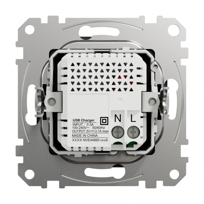 Πρίζα USB Διπλή Φόρτισης Συσκευών TypeA Ανθρακί SDD114401 Sedna SCHNEIDER ELECTRIC