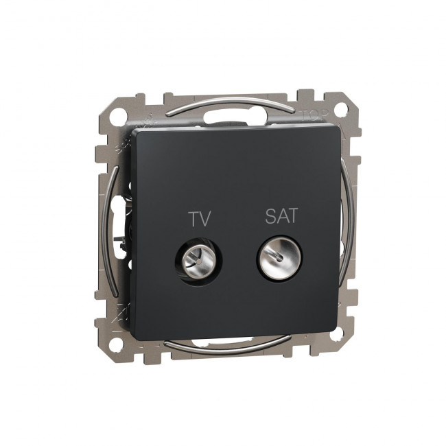Πρίζα TV-SAT Διέλευσης 10dB Ανθρακί SDD114478S Sedna SCHNEIDER ELECTRIC