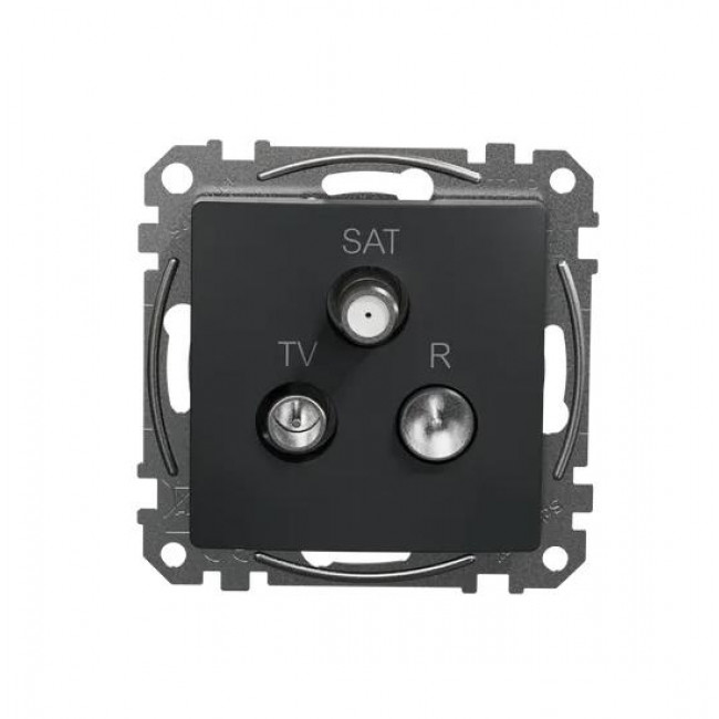 Πρίζα TV-RD-SAT Διέλευσης 7dB Ανθρακί SDD114484 Sedna SCHNEIDER ELECTRIC