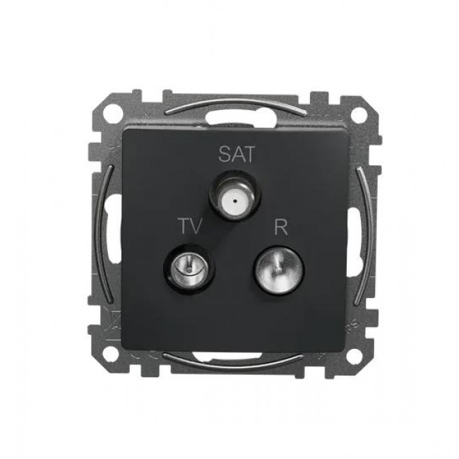 Πρίζα TV-RD-SAT Διέλευσης 7dB Ανθρακί SDD114484 Sedna SCHNEIDER ELECTRIC