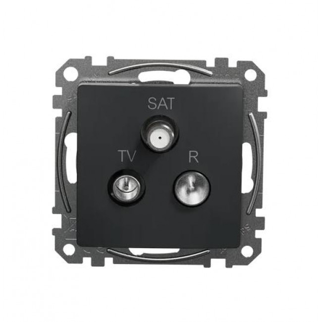 Πρίζα TV-RD-SAT Διέλευσης 10dB Ανθρακί SDD114488 Sedna SCHNEIDER ELECTRIC