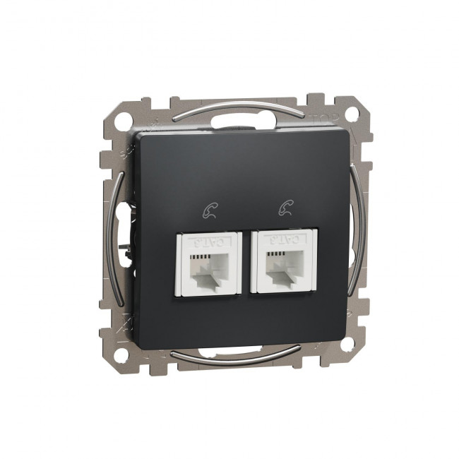 Πρίζα RJ11 Διπλή Ανθρακί SDD114492 Sedna SCHNEIDER ELECTRIC