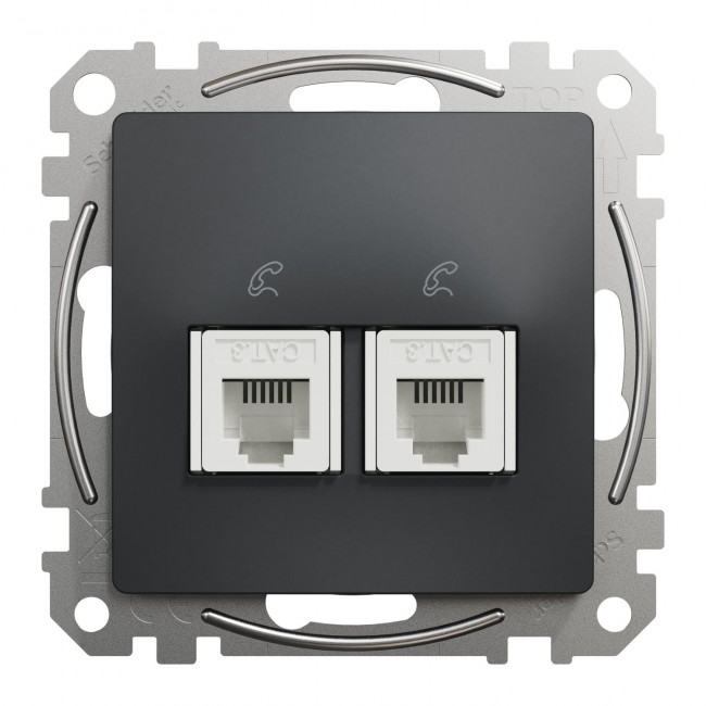 Πρίζα RJ11 Διπλή Ανθρακί SDD114492 Sedna SCHNEIDER ELECTRIC