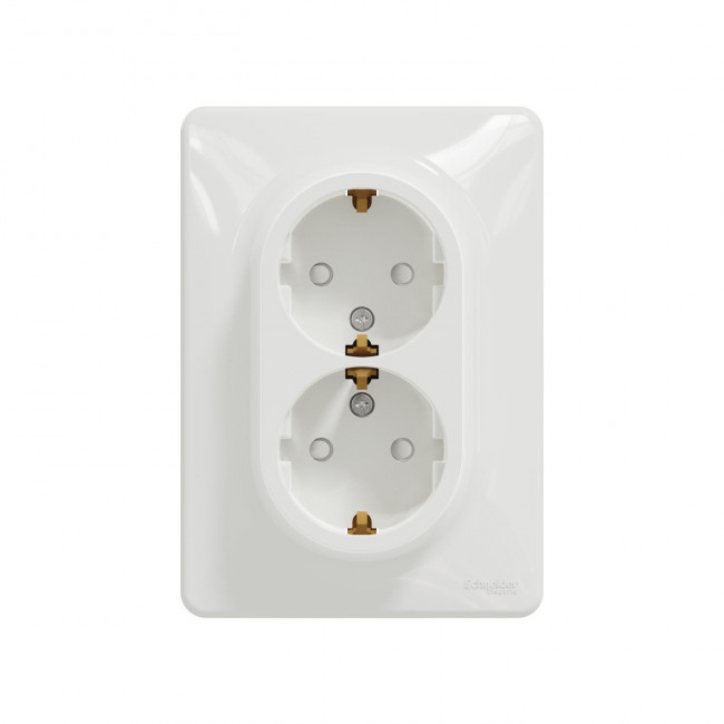 Πρίζα Σούκο Ασφαλείας Διπλή Λευκό SDD311221 Sedna SCHNEIDER ELECTRIC
