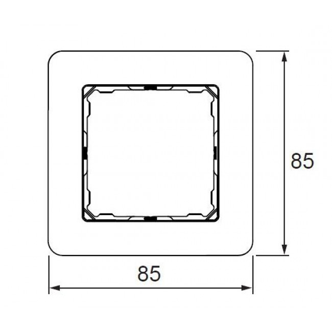 Πλαίσιο 1 Θέσης Ανθρακί SDD314801 Sedna SCHNEIDER ELECTRIC