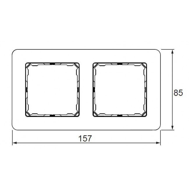Πλαίσιο 2 Θέσεων Ανθρακί SDD314802 Sedna SCHNEIDER ELECTRIC