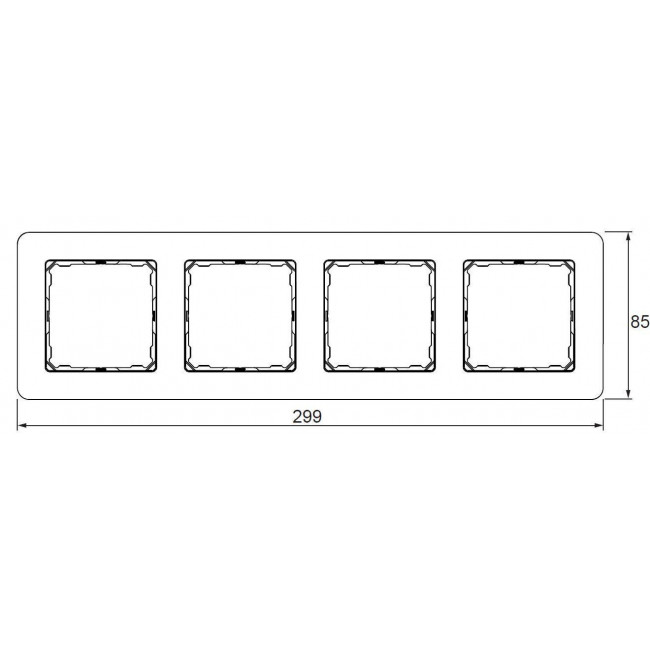 Πλαίσιο 4 Θέσεων Ανθρακί SDD314804 Sedna SCHNEIDER ELECTRIC