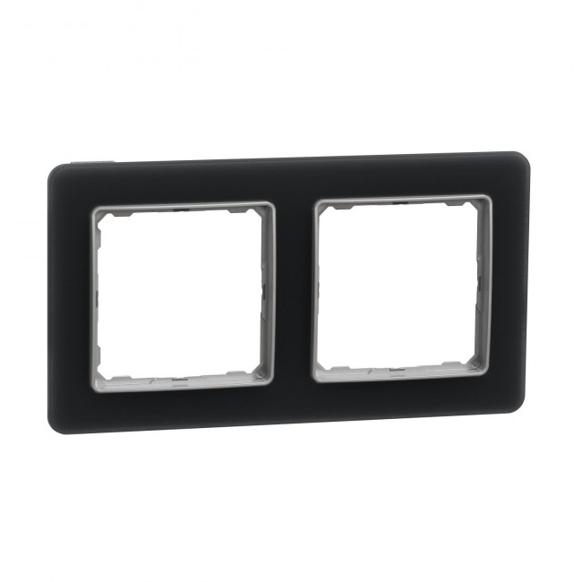Πλαίσιο 2 Θέσεων Μαύρο Glass Smoke SDD362802 Sedna SCHNEIDER ELECTRIC