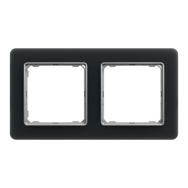 Πλαίσιο 2 Θέσεων Μαύρο Glass Smoke SDD362802 Sedna SCHNEIDER ELECTRIC