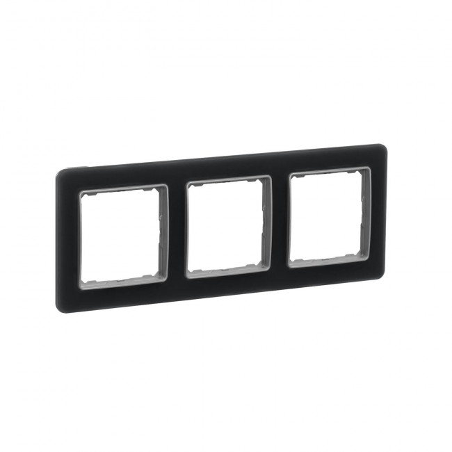 Πλαίσιο 3 Θέσεων Μαύρο Glass Smoke SDD362803 Sedna SCHNEIDER ELECTRIC