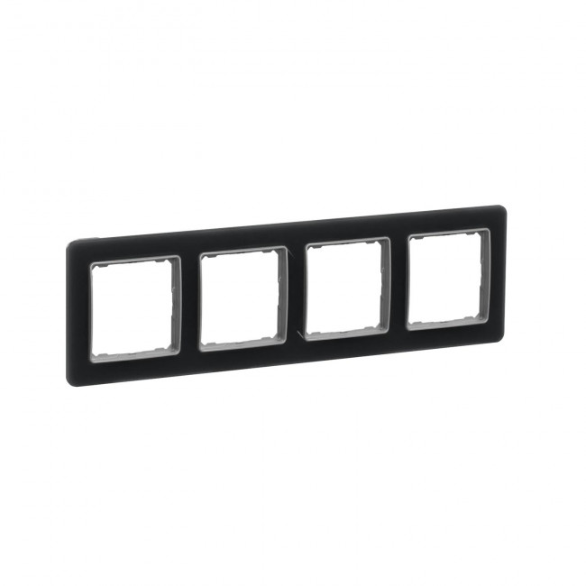 Πλαίσιο 4 Θέσεων Μαύρο Glass Smoke SDD362804 Sedna SCHNEIDER ELECTRIC