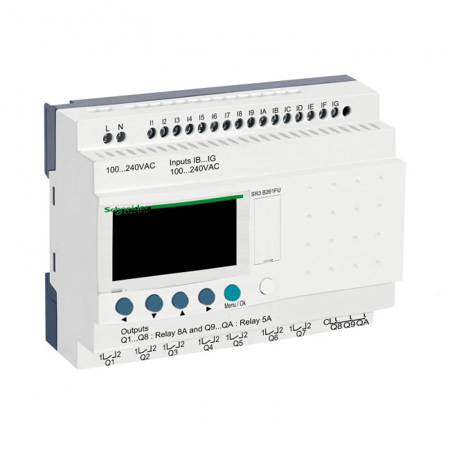 Επεκτάσιμος Ελεγκτής 26 I/O Zelio Logic 100-240VAC SR3B261FU SCHNEIDER