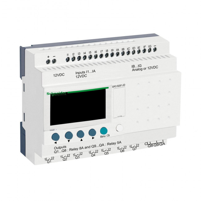 Επεκτάσιμος Ελεγκτής 26 I/O Zelio Logic 12VDC SR3B261JD SCHNEIDER