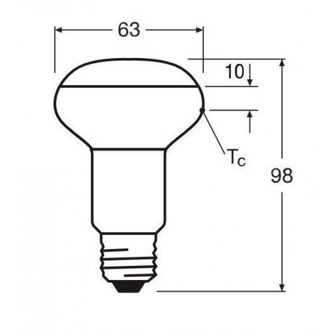 Λάμπα LED R63 4.9W E27 2700k 230V LEDVANCE