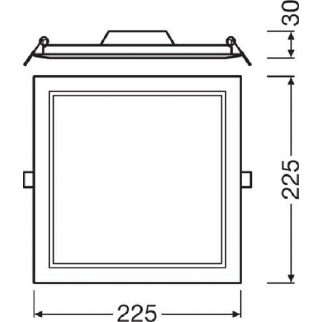 Πάνελ LED Χωνευτό 18W 4000K Τετράγωνο Λευκό LEDVANCE