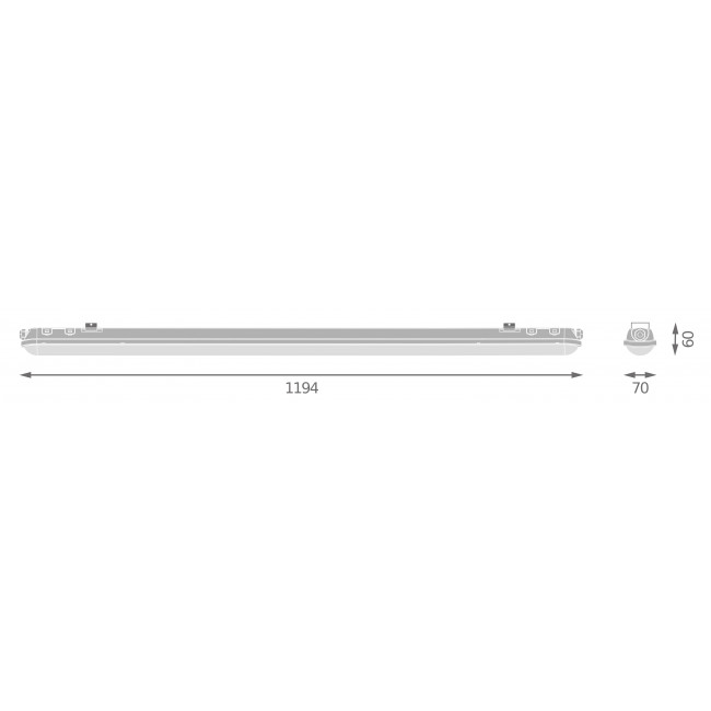 Φωτιστικό Οροφής LED 42W 6500k 120cm IP65 Γκρι DP E-Series LEDVANCE