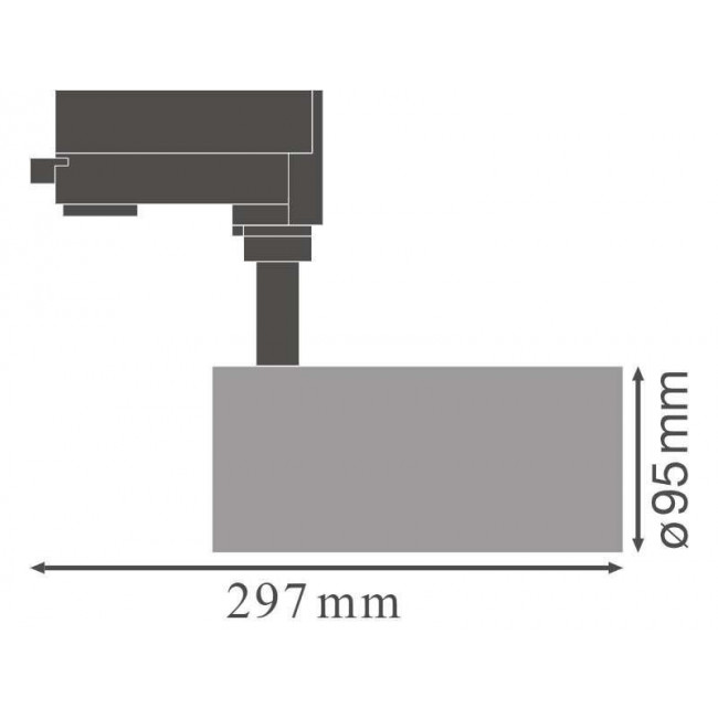 Φωτιστικό Σπότ Ράγας LED 55W 3000k 24° 3 Φάσεων Γκρι LEDVANCE